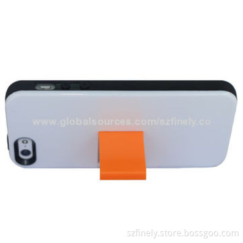 Hard Cases for iPhone 5/5S, PC + TPE Materials, Double Injection with Black Camera Ring